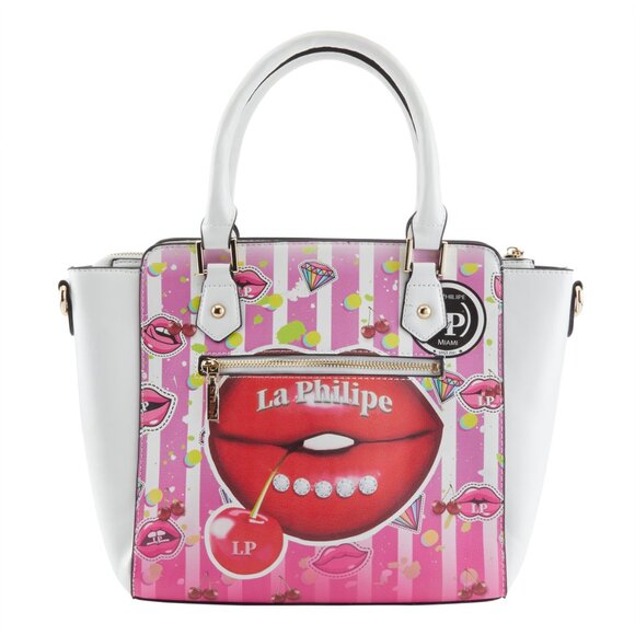 La Philipe Handbag "Juicy Lips" 100% Vegan Leather, Hand Designed - Picture 2 of 5